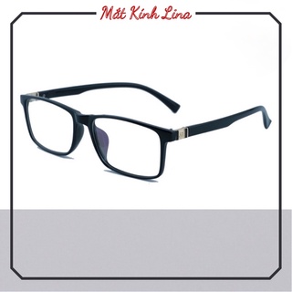 Gọng kính cận vuông nam nữ chất liệu nhựa dẻo phụ kiện thời trang Linaeyewear 214 - Lắp tròng cận theo độ cận