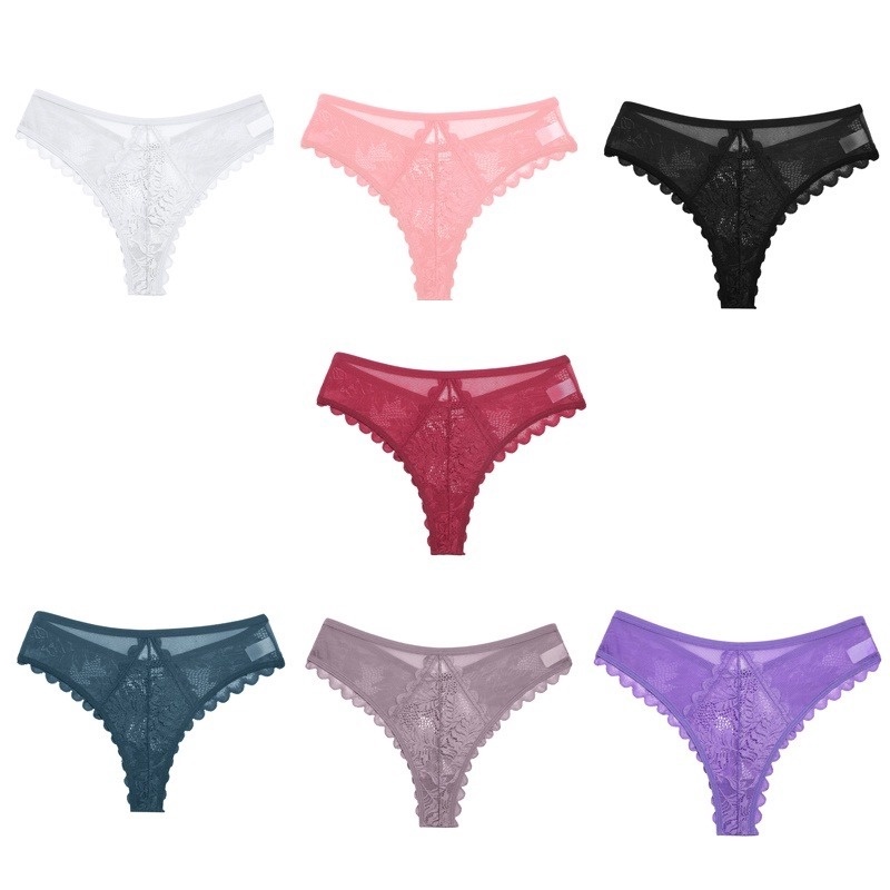 Quần lót TAKETALK ren hoa lưng thấp phong cách gợi cảm cho nữ