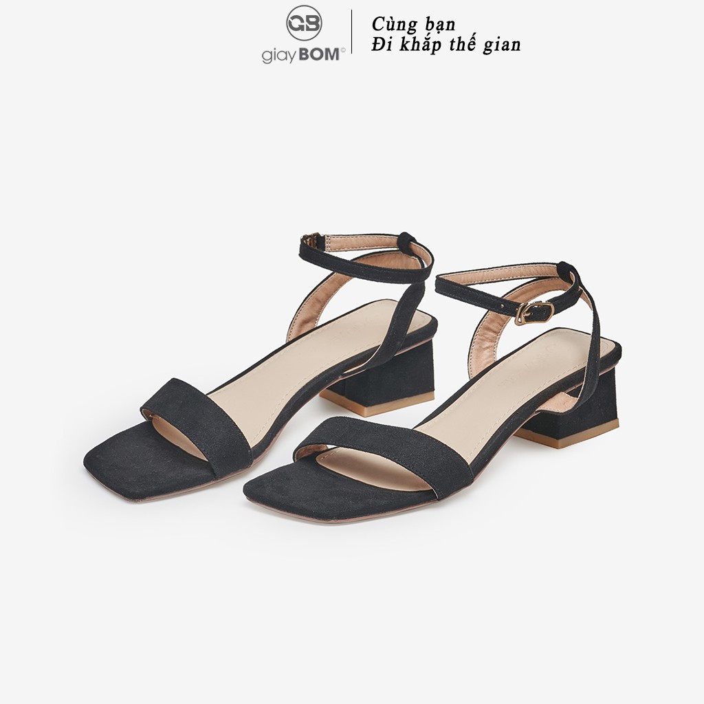 Giày cao gót giayBOM chất liệu da nỉ gót cao 4 cm GB00128