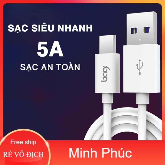 Cáp sạc BA--GI TYPE-C 5A, TC120- 5A