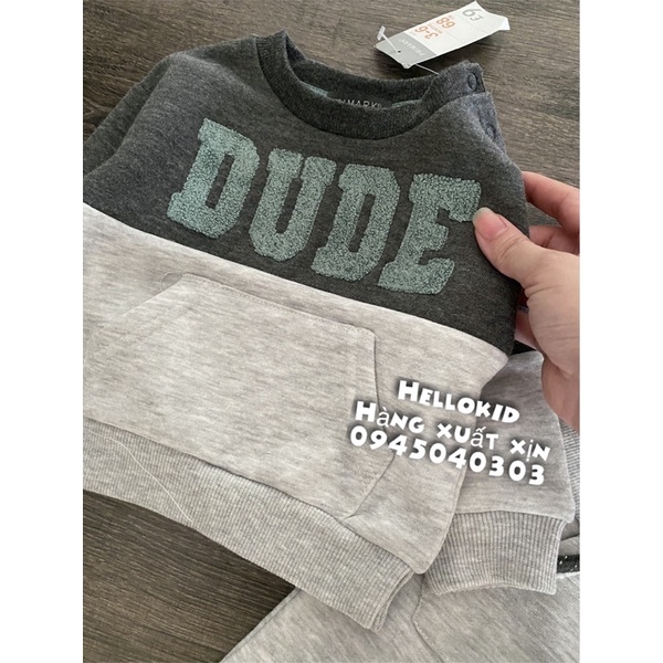 Bộ nỉ dude công tử cho bé