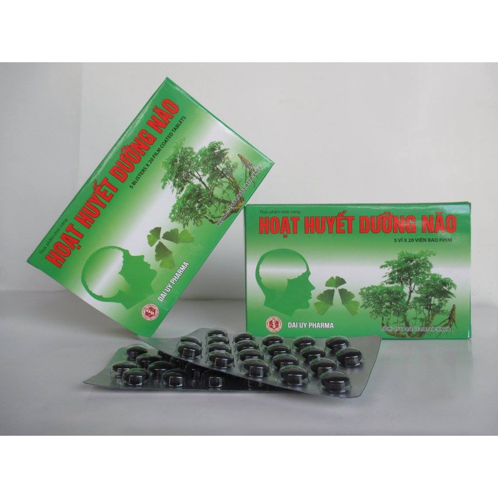 Hoạt huyết dưỡng não viên bao phim Đại Uy (bổ não, tăng cường trí nhớ)