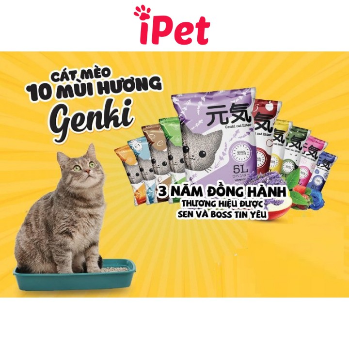 Cát Vệ Sinh Nhật Genki Cho Mèo - 5L - iPet Shop