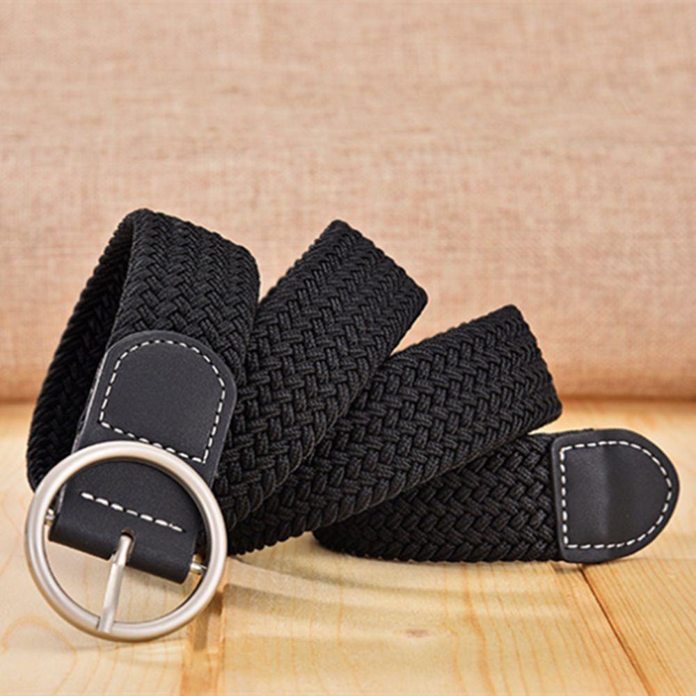 Thắt Lưng Bện Dây Da PU Co Giãn Phong Cách Cổ Điển Cho Nam Nữ