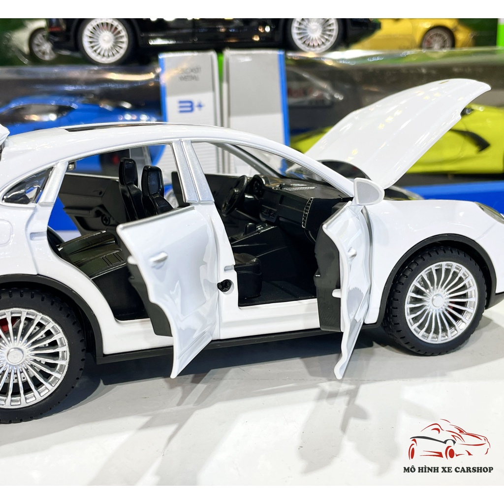 Mô hình xe kim loại Porsche Cayenne S tỉ lệ 1:24 hãng XHD (Đen+Trắng)