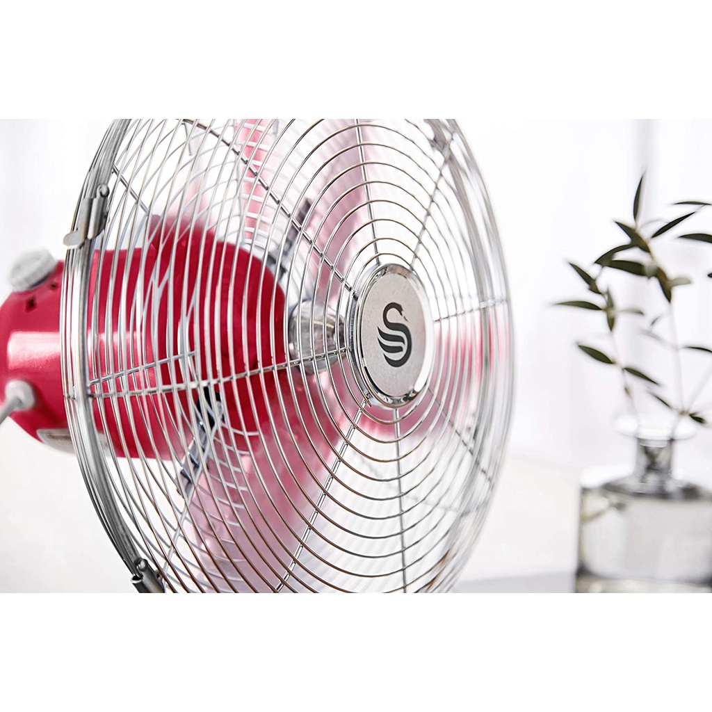 Quạt bàn Swan Retro 35W ít tiếng ồn, màu retro cực xinh