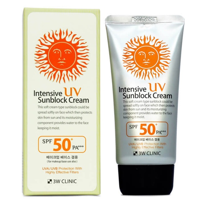 Kem Chống Nắng Hoàn Hảo 3W Clinic Intensive UV Sunblock CreamSPF 50++ (70ml)