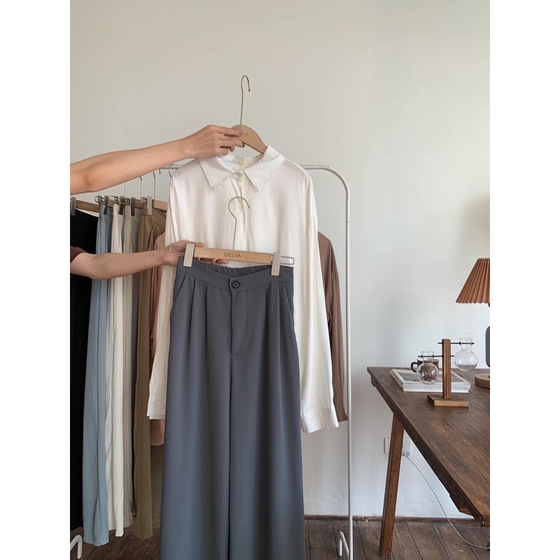 9036 QUẦN VẢI SUÔNG CHUN SAU CÚC ĐEN | BigBuy360 - bigbuy360.vn