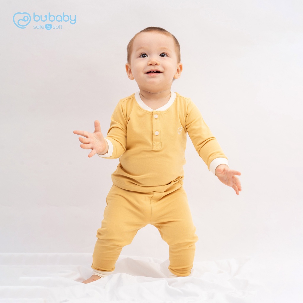 Bộ dài tay cổ trụ Ponie Bu Baby dành cho bé trai bé gái cao cấp