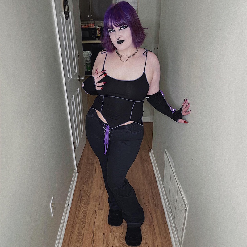 Ins Áo Tank Top Hở Lưng Có Dây Cột Phối Ren Phong Cách Bán Chạy