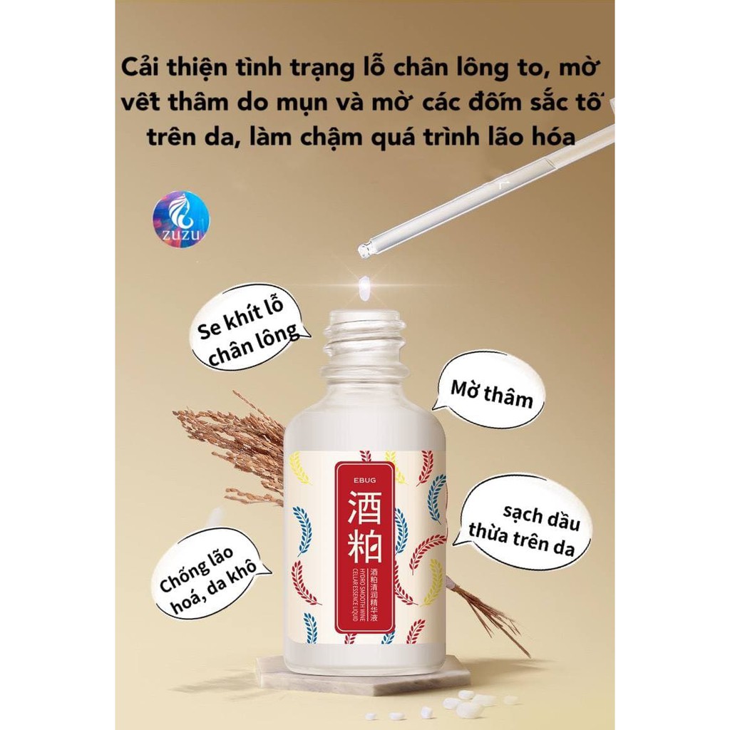 [HOT] ✨SERUM MEN GẠO NHẬT, TRẮNG SÁNG CẢI THIỆN SẮC TỐ DƯỠNG ẨM MỊN✨