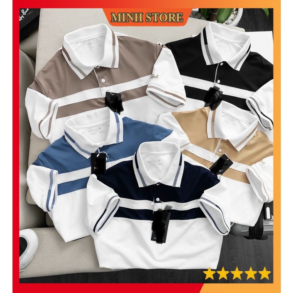 Áo polo nam kẻ ngang chất cotton cá sấu co dãn, áo thun nam nữ unisex có cổ ngắn tay trẻ trung AT07 AT06 - MS66