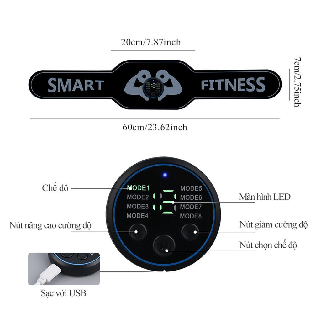 Máy massage CkeyiN EMS MG100H dụng cụ tập thể dục cơ bụng đốt mỡ giảm cân