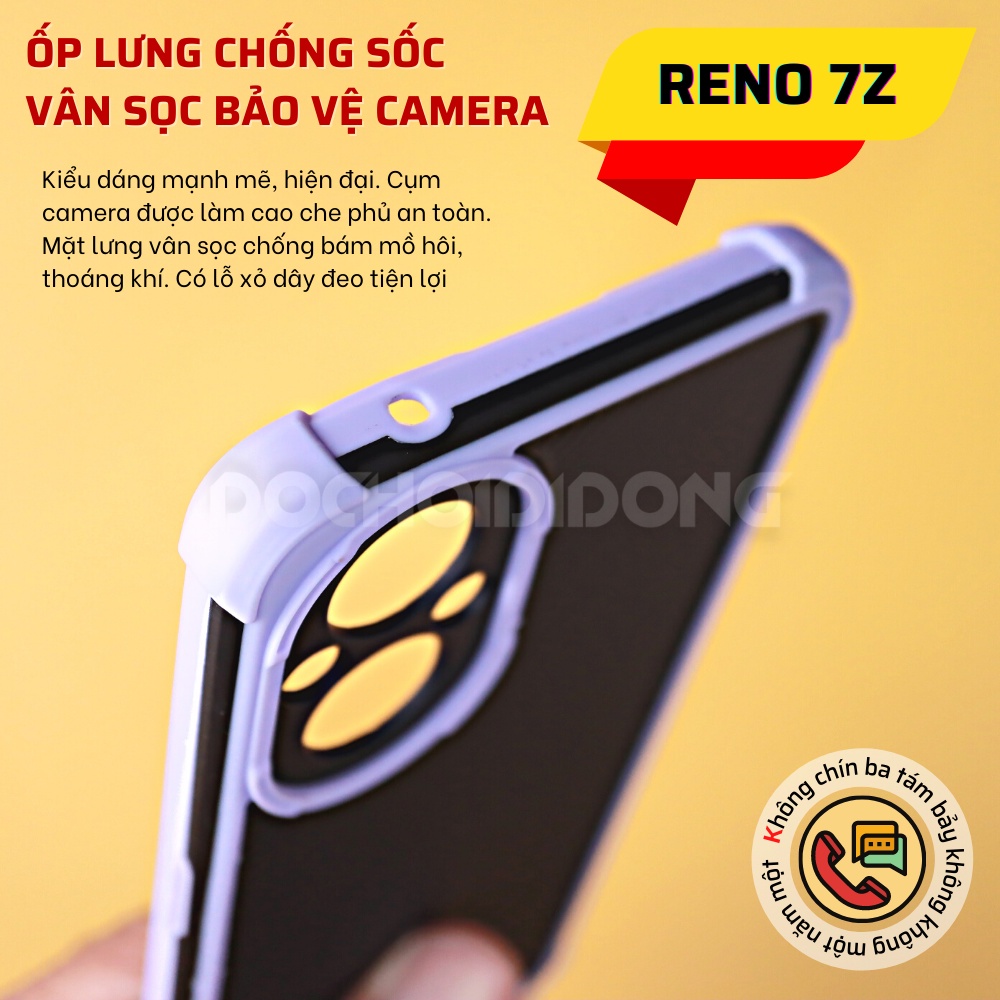 Ốp lưng Oppo Reno 7z vân sọc bảo vệ camera
