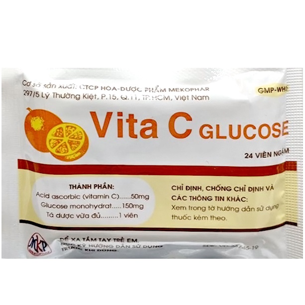 [COMBO 10 GÓI] KẸO CAM TUỔI THƠ VITA C GLUCOSE (Gói 24 Viên ngậm) - Bổ sung Vitamin C, Tăng đề kháng