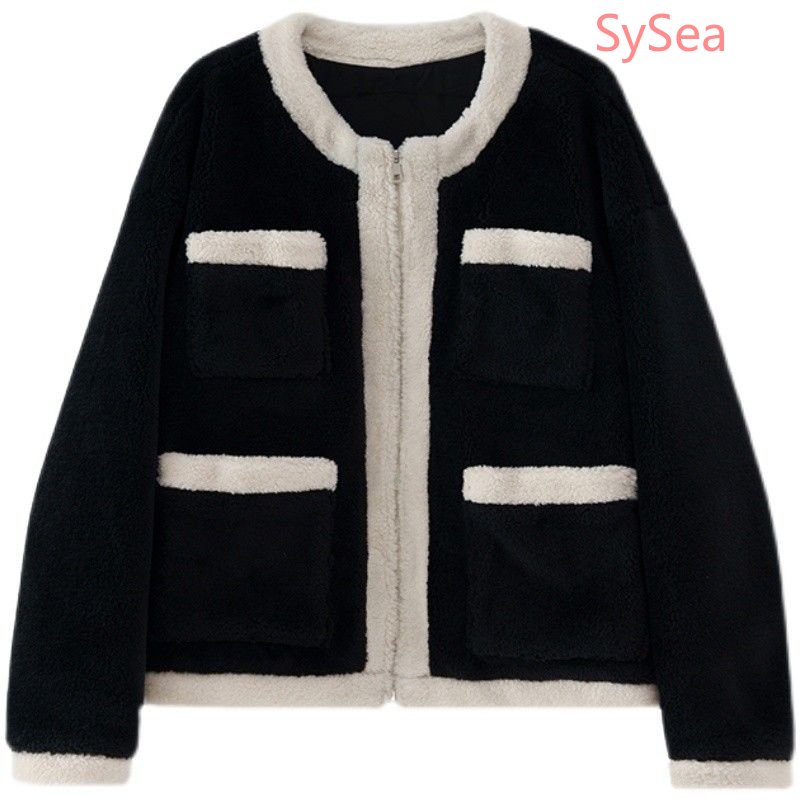 Áo Khoác Cotton Màu Đen Phong Cách Hàn Quốc Cho Nữ