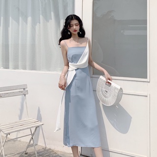 Đầm Lửng Hai Dây Ôm Eo Thời Trang Mùa Hè Dành Cho Nữ