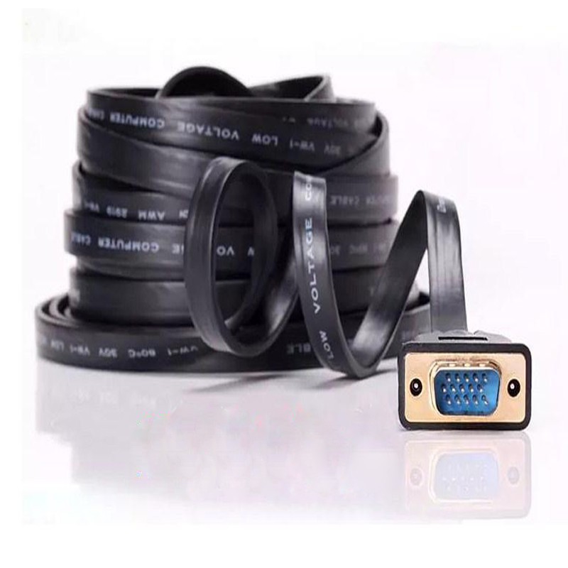 Cáp VGA DTECH mỏng cực tốt 1M8 - 3M - 5M - 10M - 20M bản dẹp xịn chính hãng