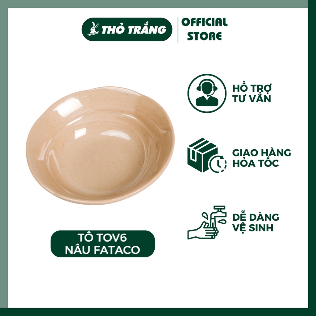 Tô TOV6 Màu Nâu Nhựa Melamine Cao Cấp Fataco Việt Nam