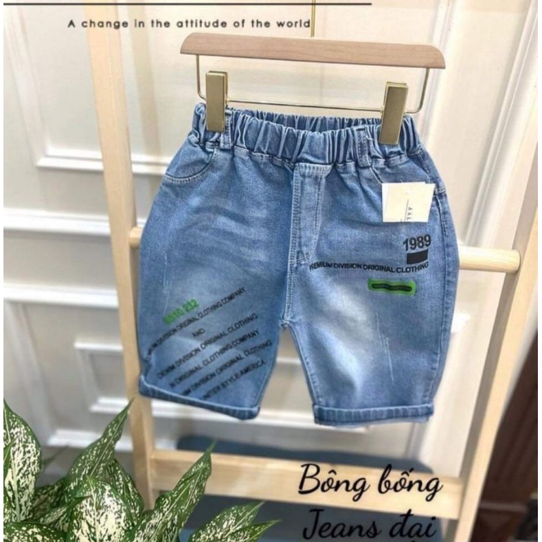 Quần Ngố Jean Bé Trai size đại 18-30kg Chất đẹp co dãn/ Quần bò ngố bé trai