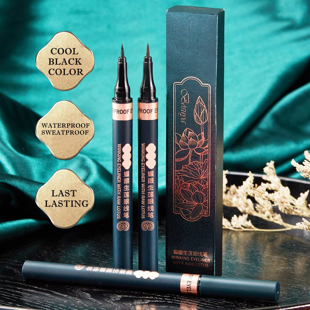 [Hàng mới về] Bút kẻ mắt nước màu đen tinh tế dễ sử dụng chống thấm nước lâu trôi nhanh khô
