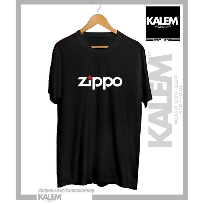Zippo Áo Thun In Logo Distro Kiểu Dáng Đơn Giản Trẻ Trung