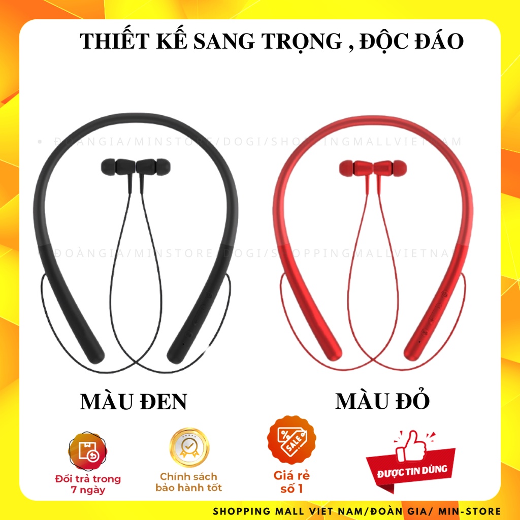 Tai nghe bluetooth không dây đeo cổ DOGITEK F90 dung lượng cao ,kiểu dáng thể thao, âm thanh nổi kèm từ tính