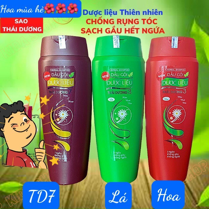 dầu gội thái dương ( thái dương 3 và thái dương 7 loại 200ml ) chiết xuất từ các nguyên liệu tự nhiên tốt cho tóc