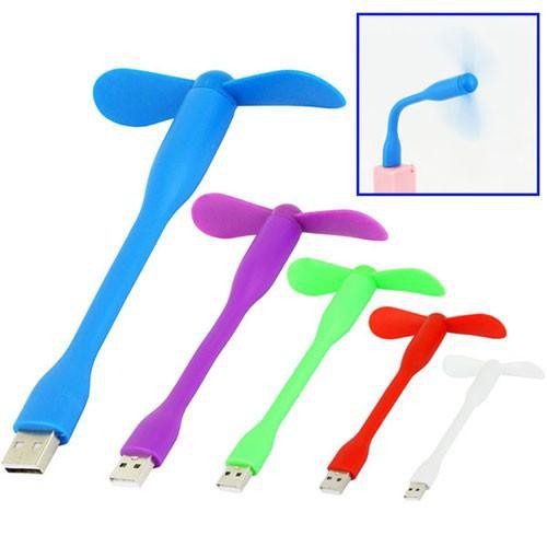COMBO 1 Đèn LED USB siêu sáng và 1 Quạt USB nhiều màu (màu ngẫu nhiên), gắn laptop, máy bàn, sạc dự phòng tiện dụng | BigBuy360 - bigbuy360.vn