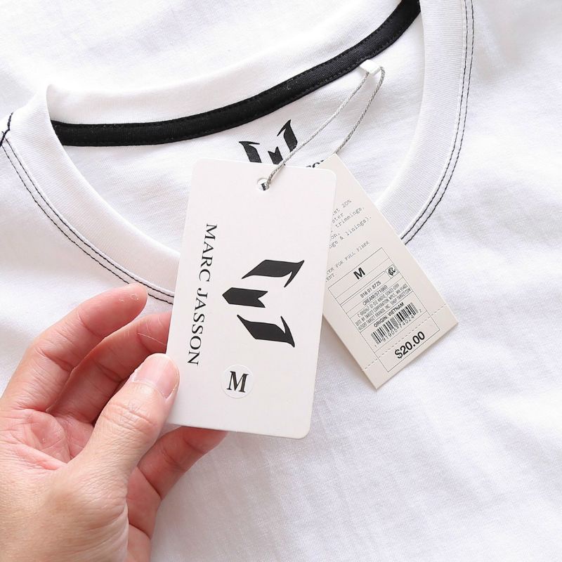 Áo Thun Nam Cổ Tròn Cotton 100 Basic Phối Chỉ Maud Đen Trắng | BigBuy360 - bigbuy360.vn