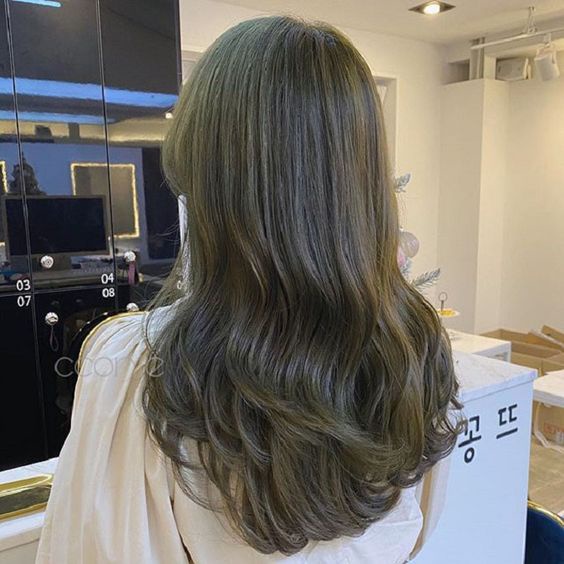 Dầu gội nhuộm tóc màu Xanh rêu Nagi DULL BLUE 15 chiết xuất từ thiên nhiên chai 400ml