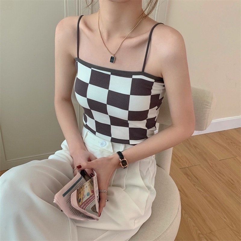ÁO BRA KẺ Ô SU TĂM ,CÓ MÚT NGỰC SANG CHẢNH 8161