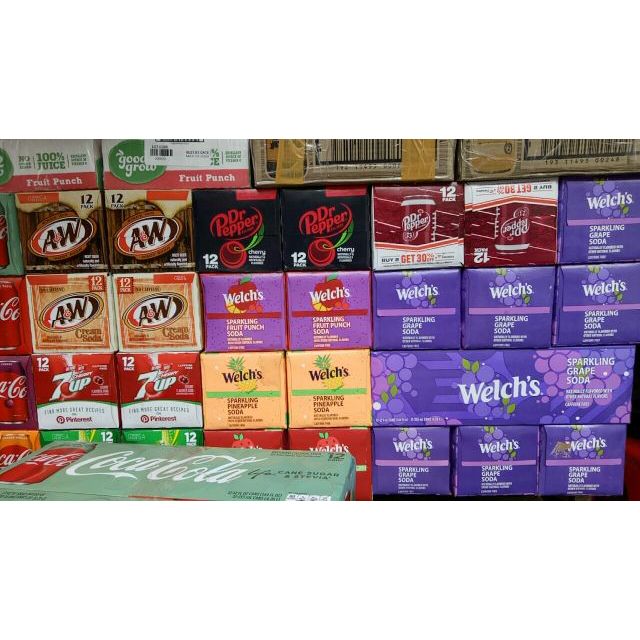 Thùng 12 Lon Nước Ngọt Welch's Soda Nho (355mlx12)