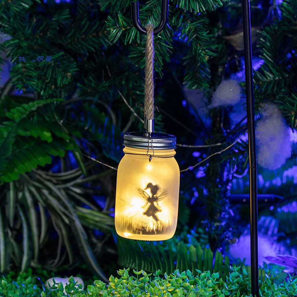 YIYU Đèn Lồng Kính Mờ Chống Thấm Nước Trang Trí Sân Vườn Sử Dụng Năng Lượng Mặt Trời