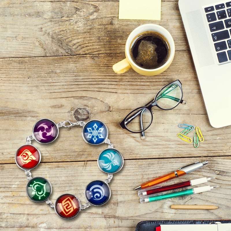 Tmdbyx Vòng đeo tay bằng da có thể điều chỉnh dùng để hóa trang nhân vật game Genshin