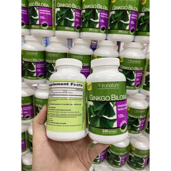 Viên Uống Bổ Não Trunature Ginkgo Biloba 120mg 340 Viên