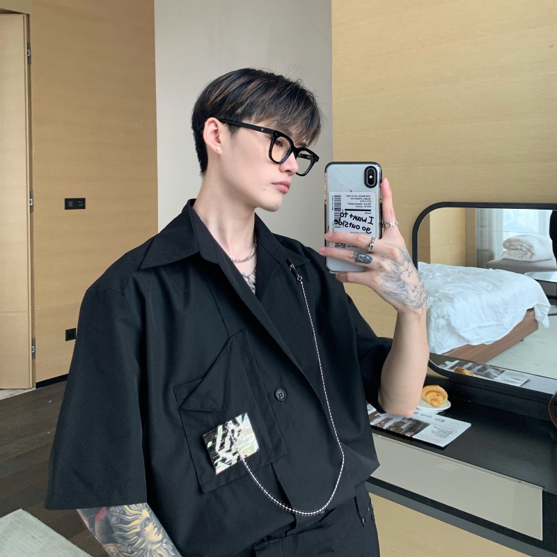 Áo sơ mi nam tay dài màu trơn thời trang phong cách Hàn Quốc