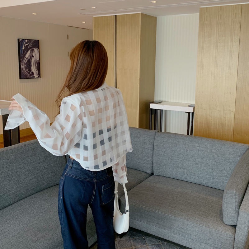 Áo sơ mi IELGY mỏng tay dài chống nắng thời trang mùa hè cho nữ