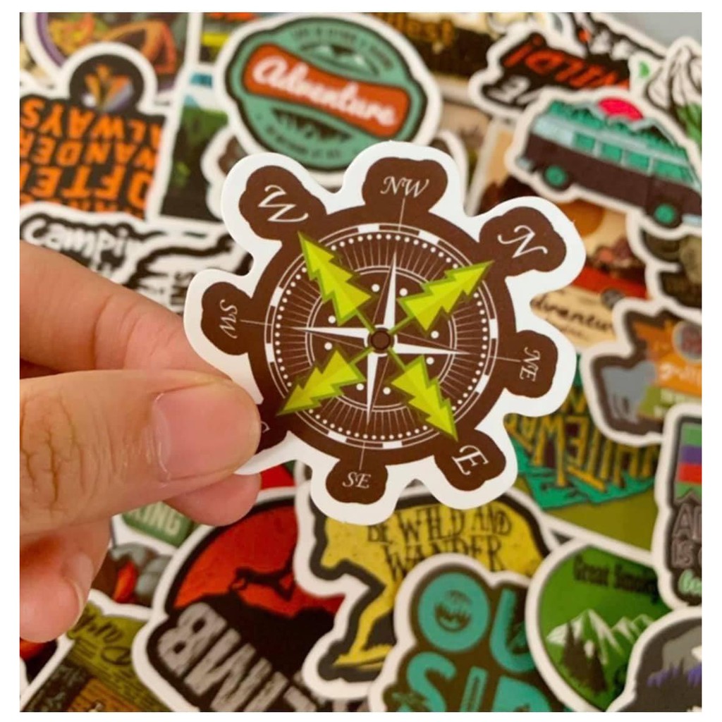 Set 100 Miếng Dán Sticker Camping