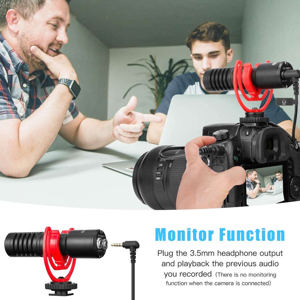Micro BOYA MM1 / BOYA MM+ thu âm cao cấp cho Máy Ảnh, Máy quay DSLR và Điện Thoại