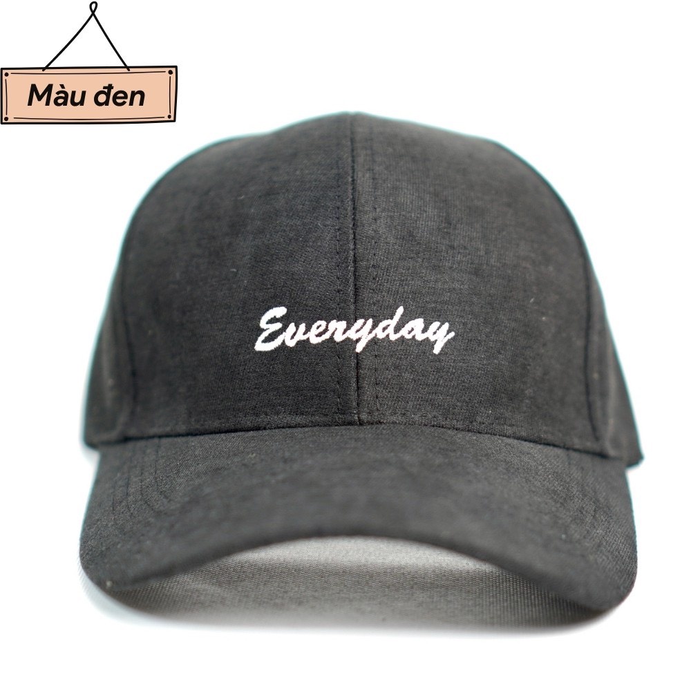 Mũ lưỡi trai EVERYDAY, nón kết nam nữ thời trang logo thêu sắc nét form đứng dáng