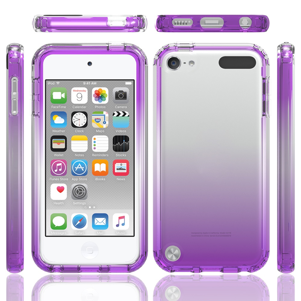 Ốp Lưng Chống Sốc Trong Suốt Màu Gradient Cho ipod Touch 7 6 5 Th