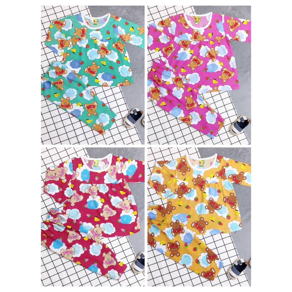 Combo 3 bộ tole tay dài bé gái