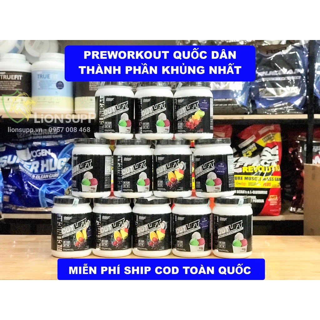 Pre workout Nutrex OUTLIFT - Tăng Sức Mạnh Khủng Nhất