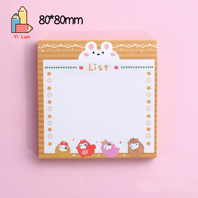 Giấy Ghi Chú Hình Hoạt Hình Đáng Yêu Tiện Lợi