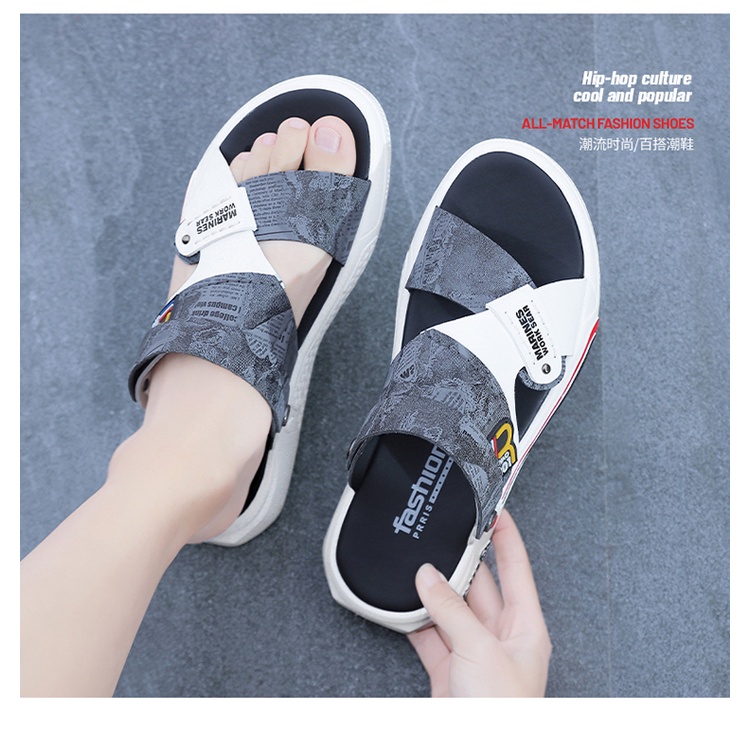 Giày sandal nam đi học đi chơi cá tính thoáng khí chống trơn trượt G01