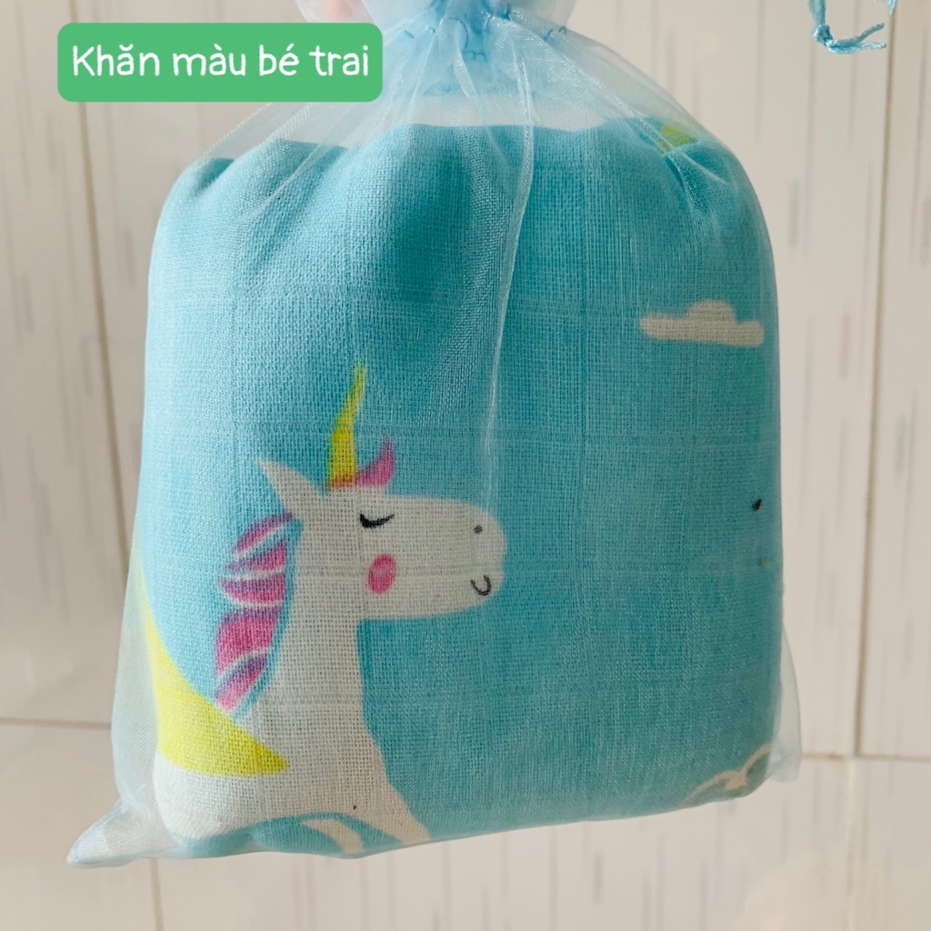 Set 10 khăn aden sợi tre túi lưới