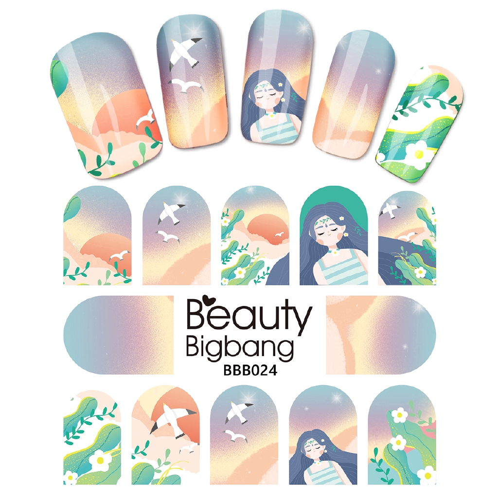 [Hàng mới về] Tấm hình dán trang trí móng tay Beautybigbang dễ thương chất lượng cao
