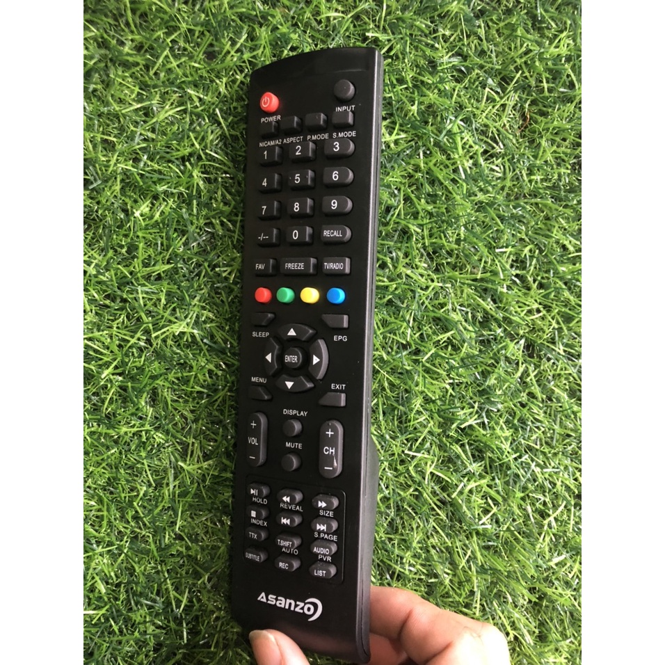 Điều khiển tivi Asanzo bản to nút đỏ và nút đen trên cùng - tặng kèm pin chính hãng - Remote TV Asanzo