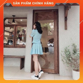Set vest nữ gồm chân váy xếp ly siêu xinh, Áo vest nữ phong cách Hàn Quốc trẻ trung năng động